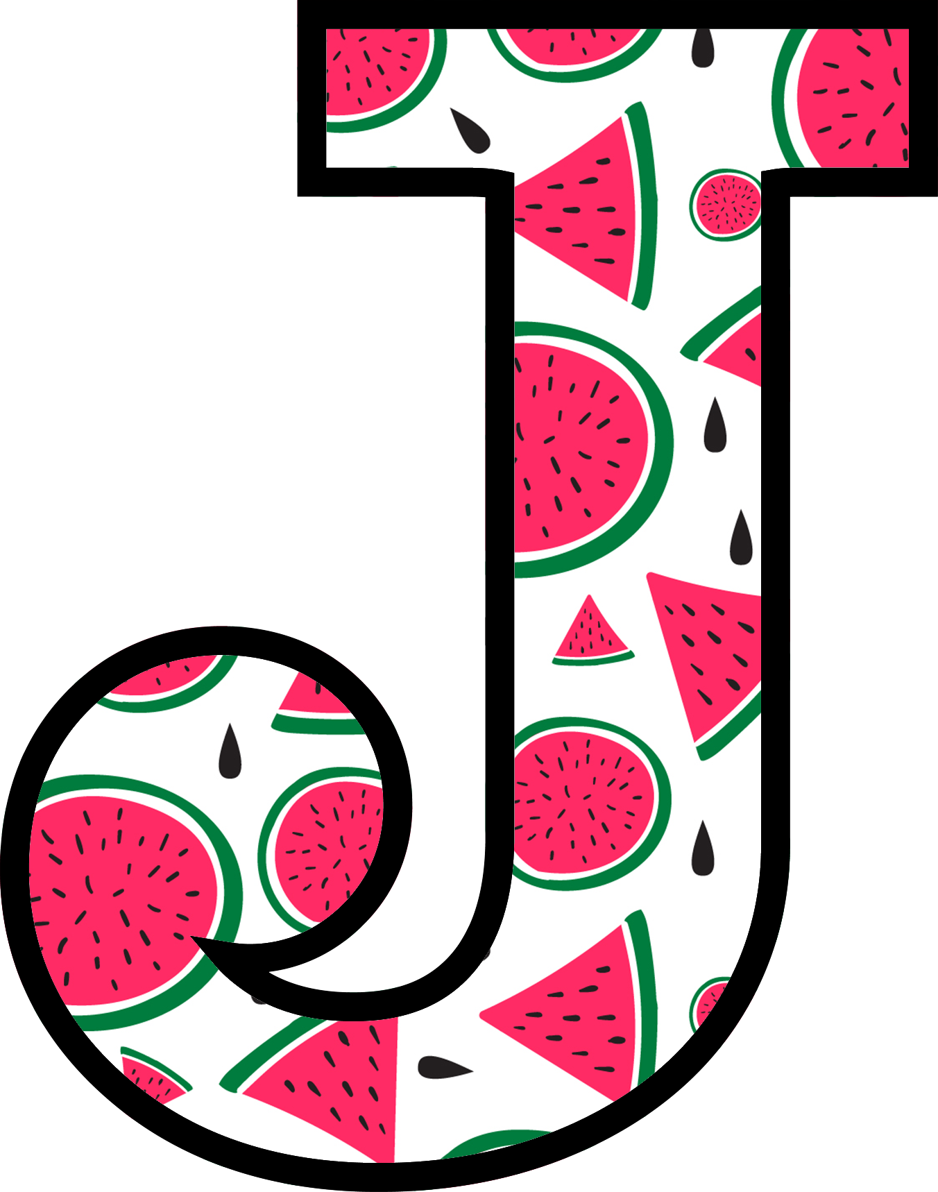 Watermelon Alphabet (10)