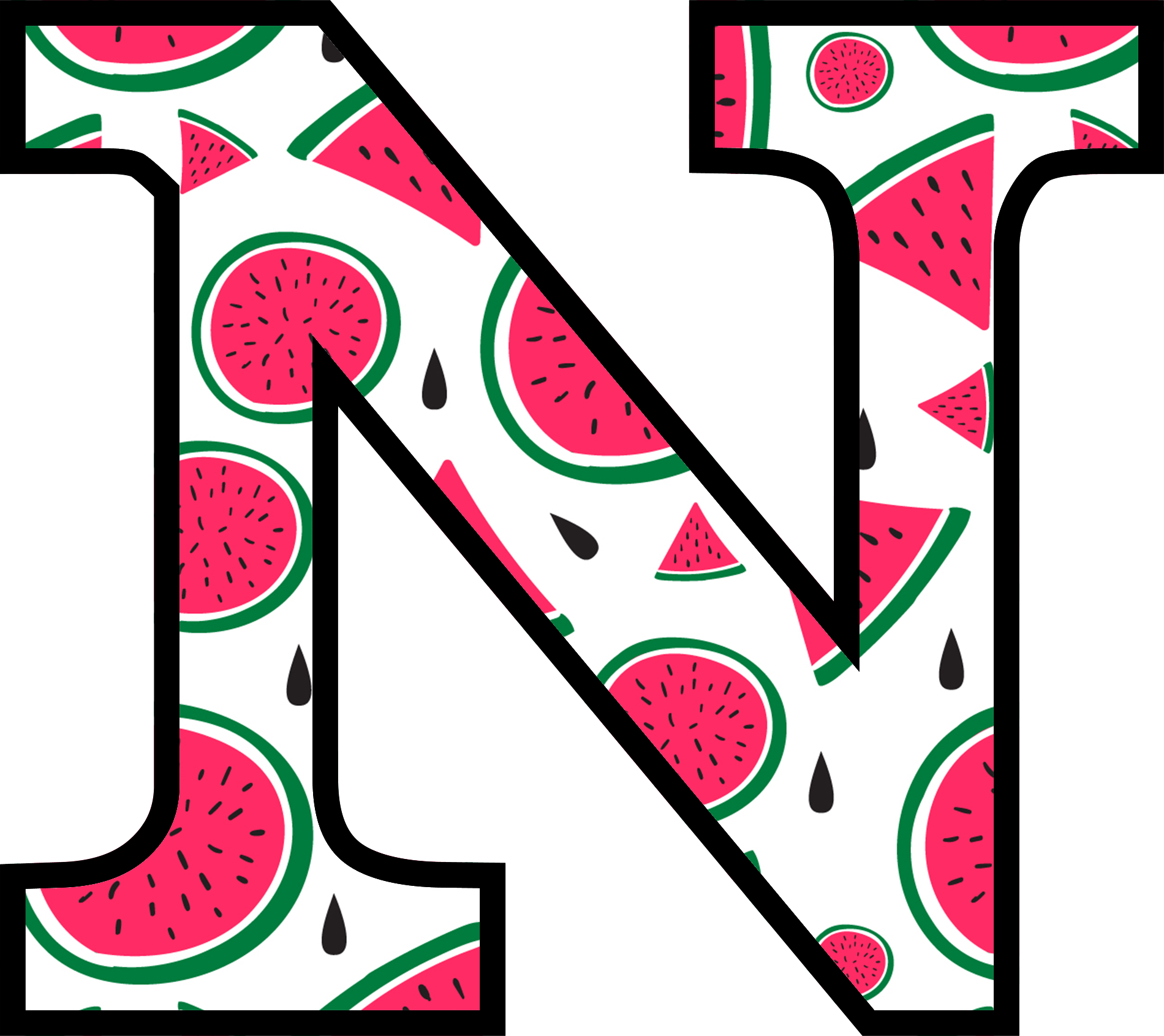 Watermelon Alphabet (14)