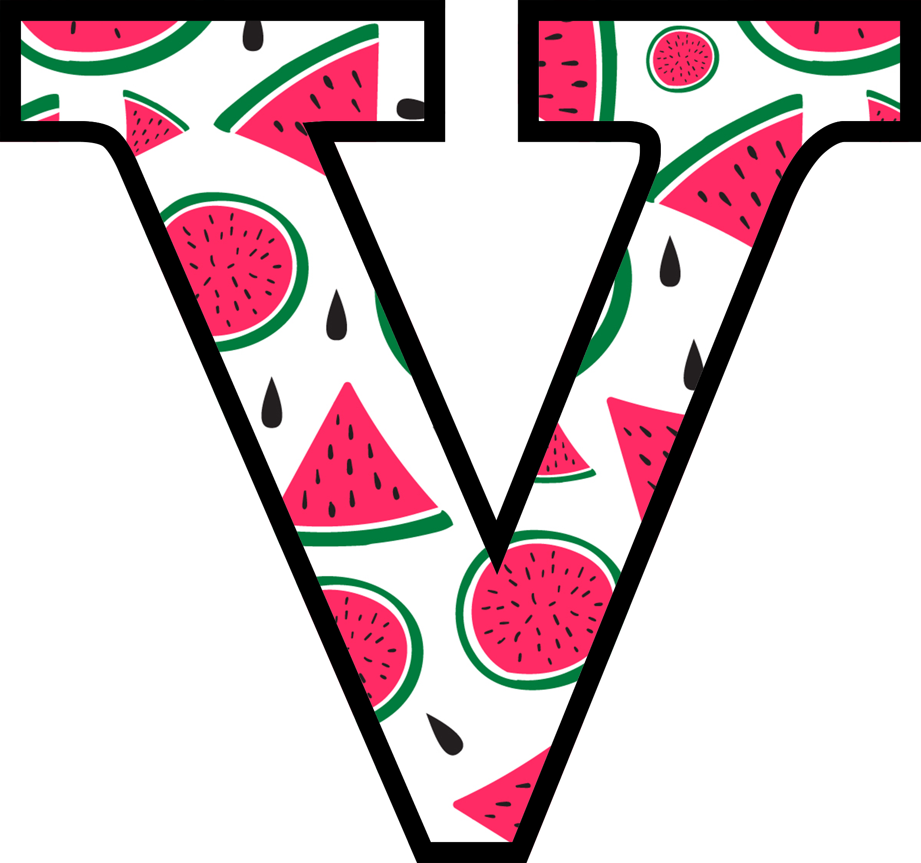 Watermelon Alphabet (23)