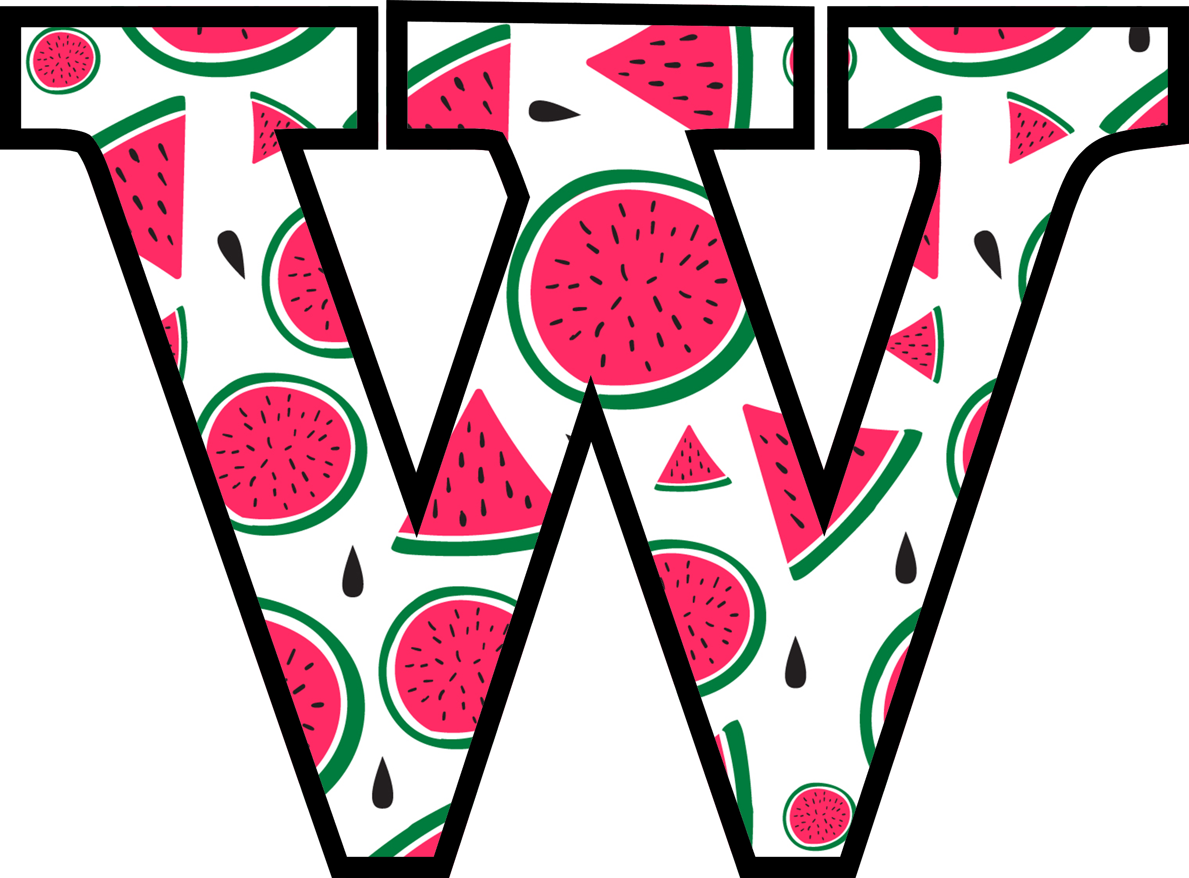 Watermelon Alphabet (24)