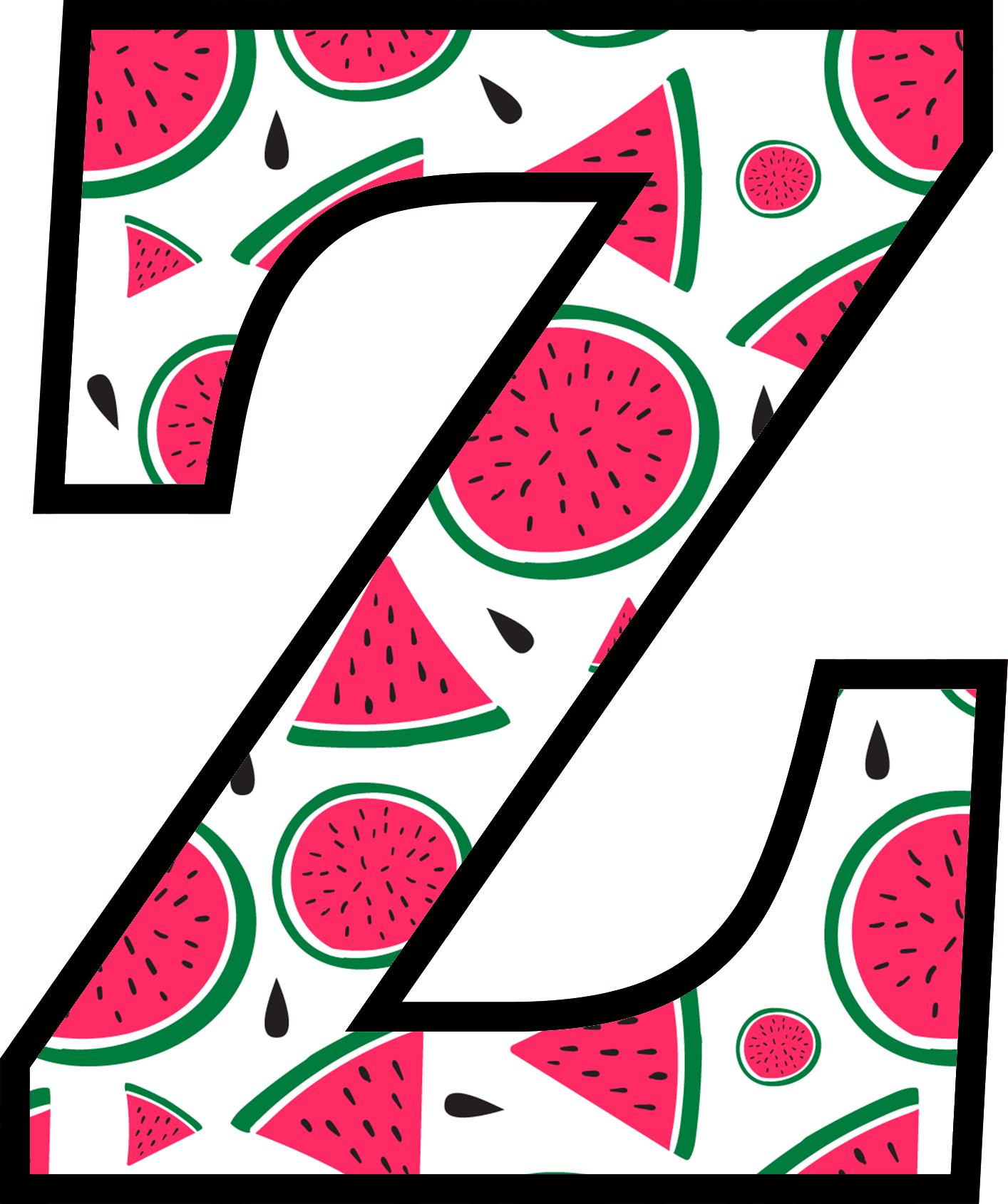 Watermelon Alphabet (27)