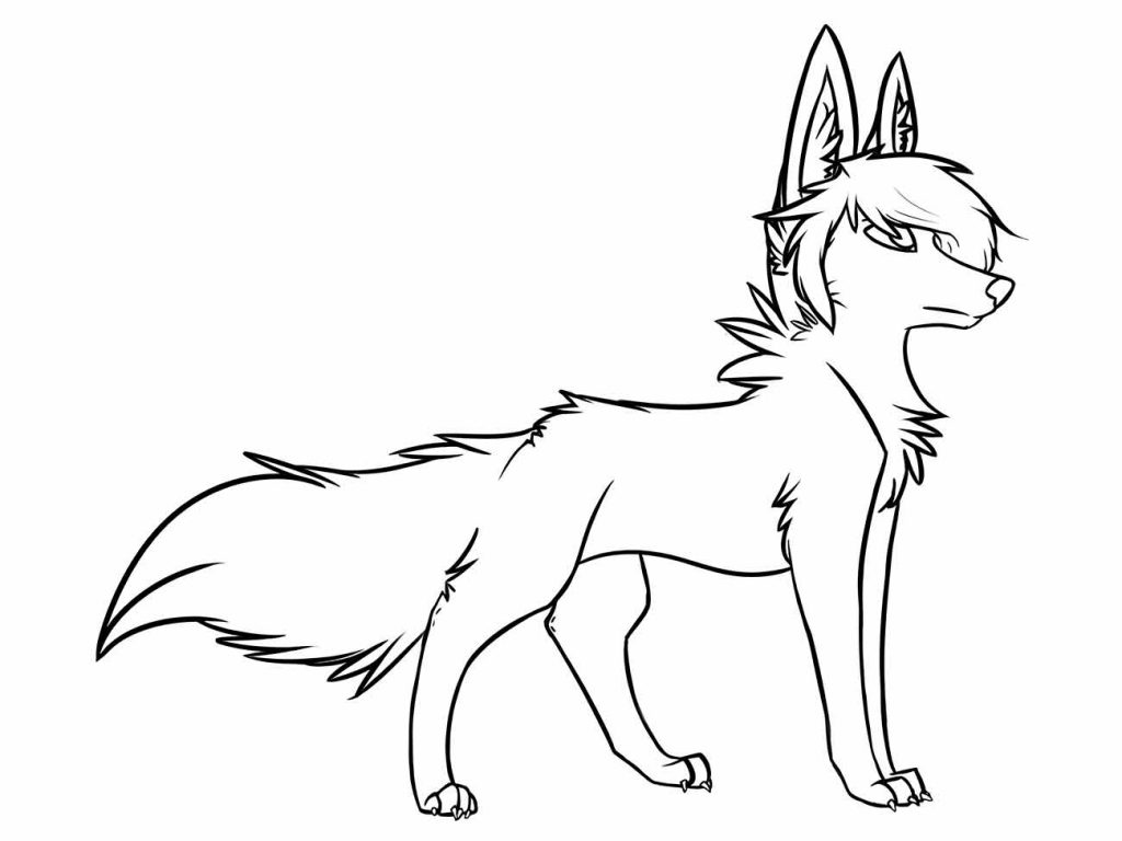 Wolf coloring page (10)