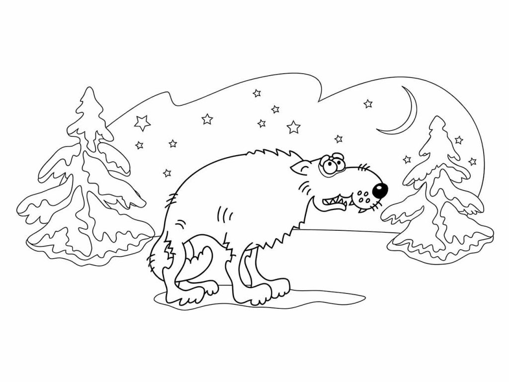 Wolf coloring page (11)