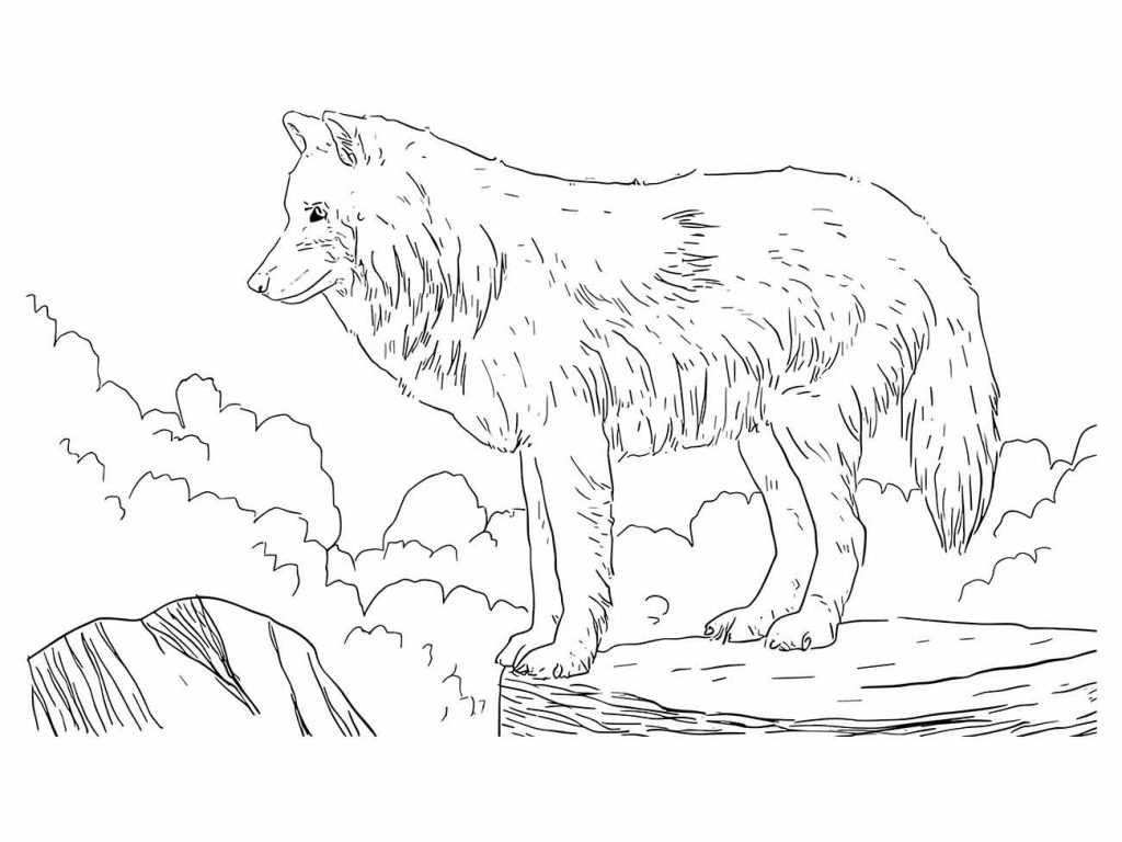 Wolf coloring page (14)