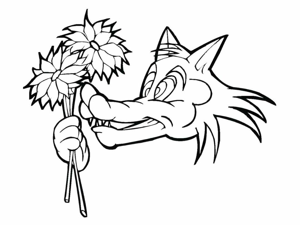 Wolf coloring page (20)