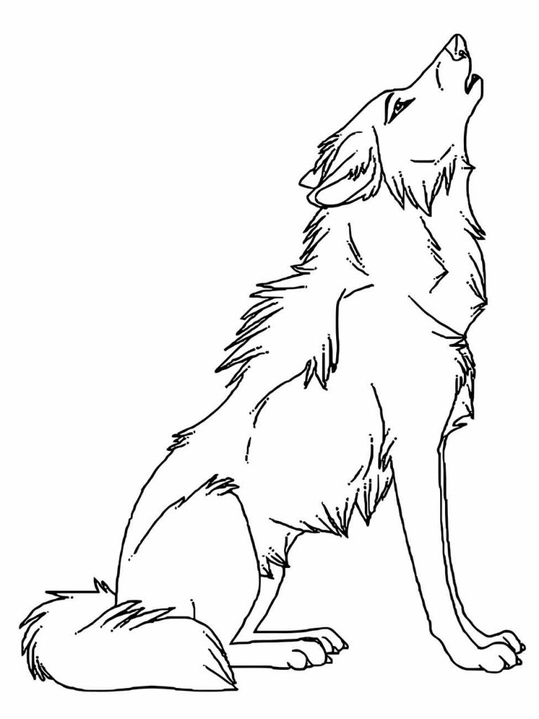 Wolf coloring page (25)