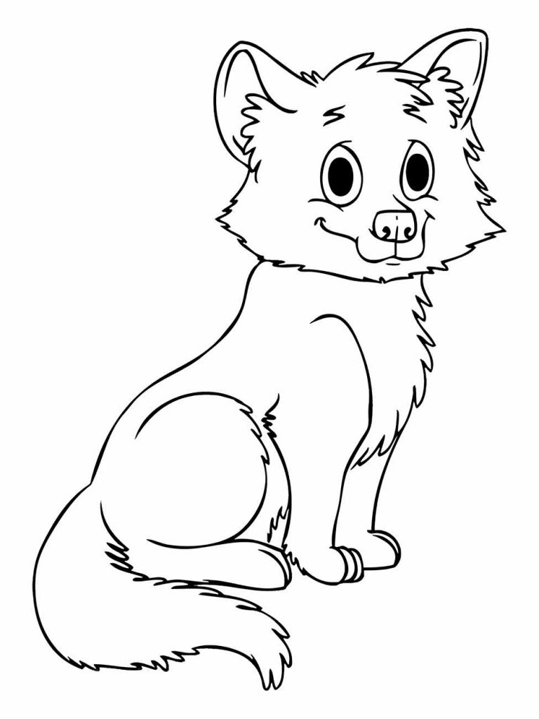 Wolf coloring page (3)