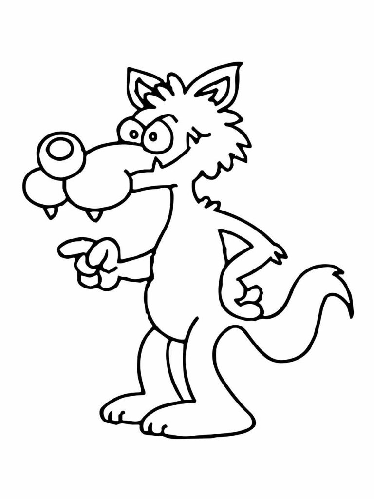 Wolf coloring page (4)