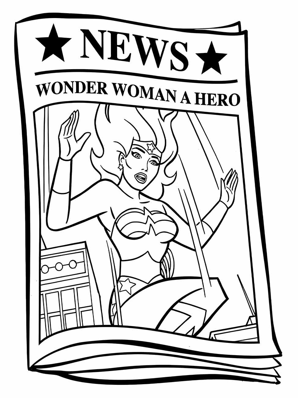 Wonder Woman coloring page (1)