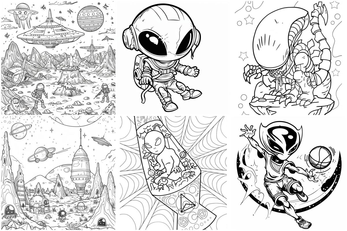 coloringpages Alien coloring pages