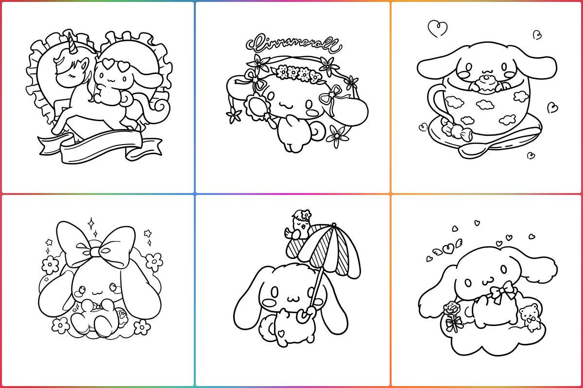 Cinnamoroll coloring pages