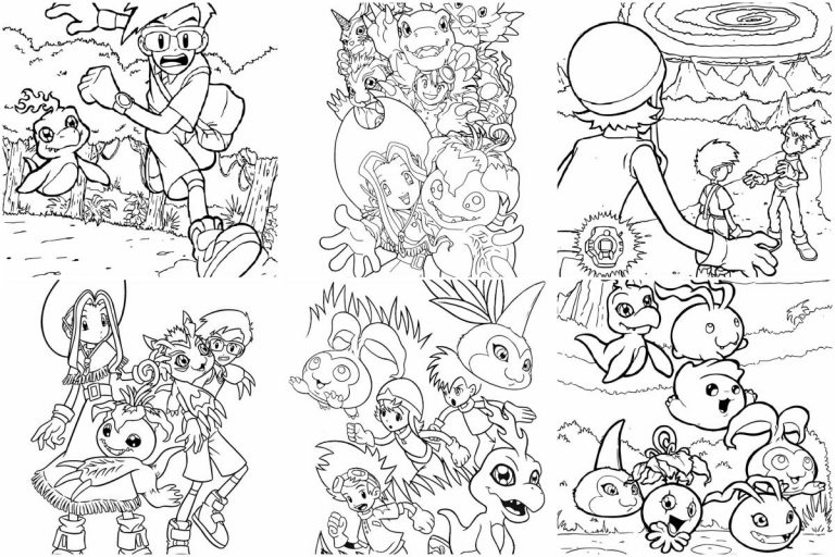 coloringpages Digimon coloring pages