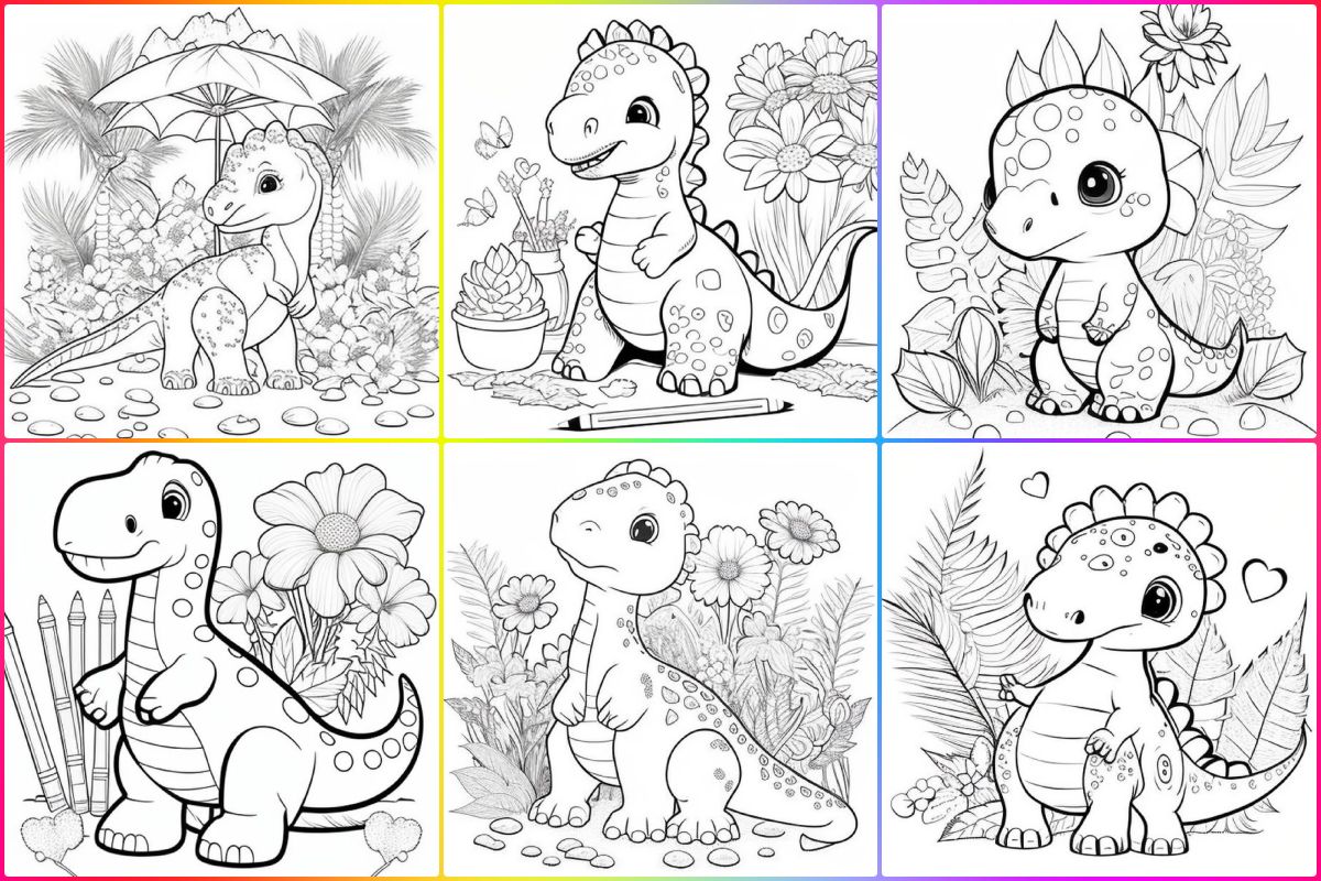 Dinossaurs coloring pages