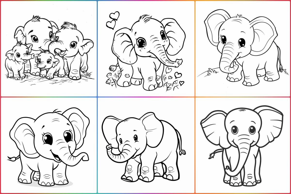 coloringpages Elephant coloring pages