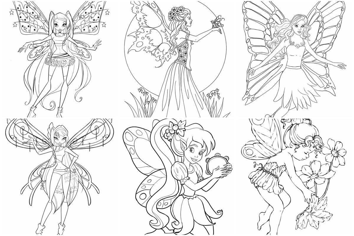 Fairies coloring pages