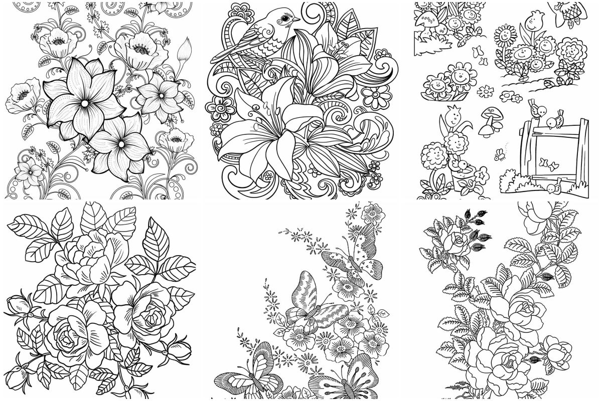 Flowers for kids coloring coloring pages