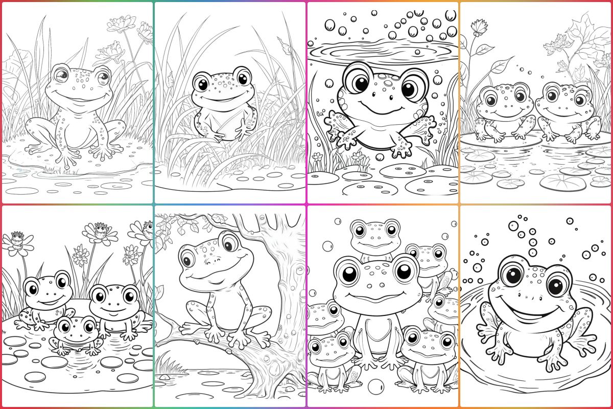 Frog coloring pages