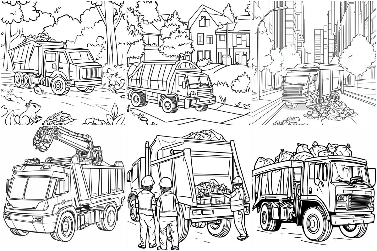 Garbage Truck coloring pages