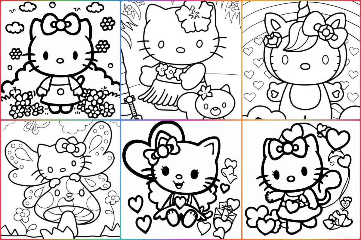 Hello Kitty Coloring Pages