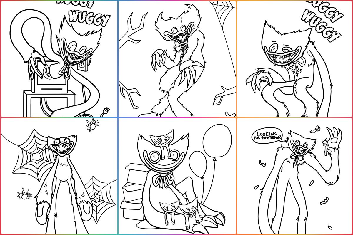 Huggy Wuggy coloring pages