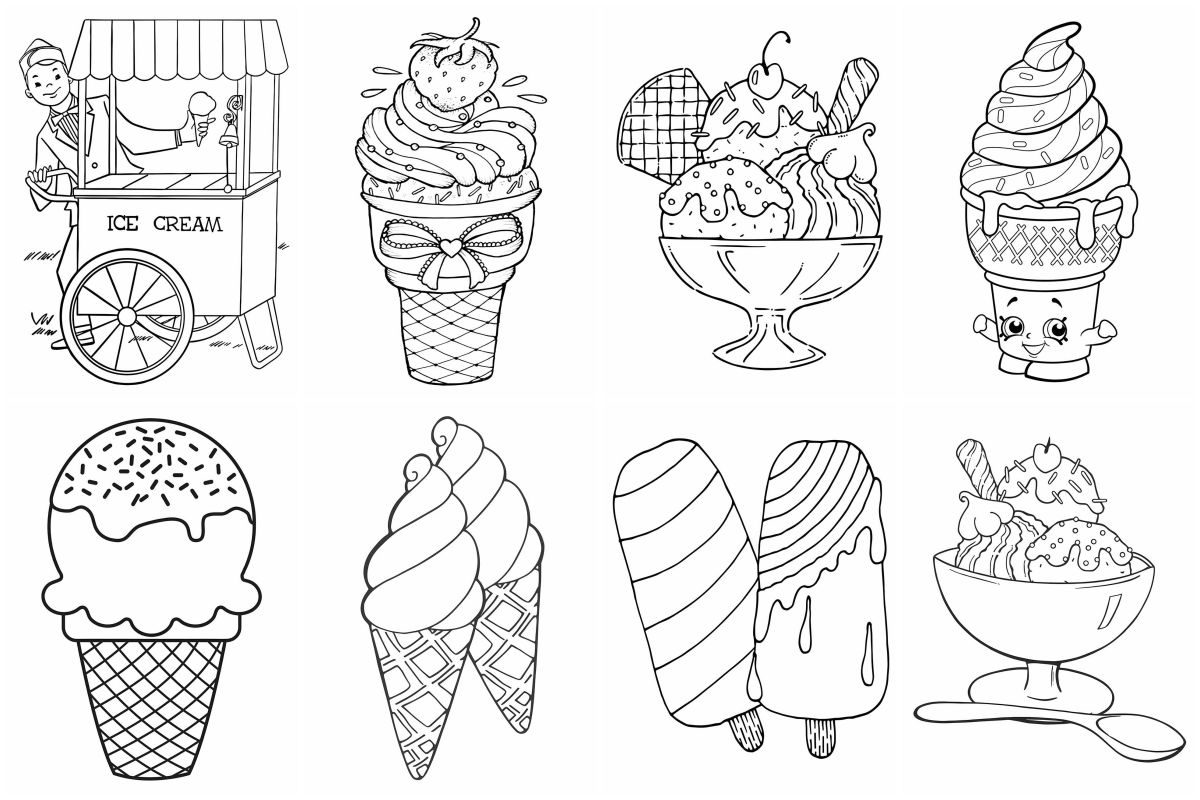 Ice Cream coloring pages