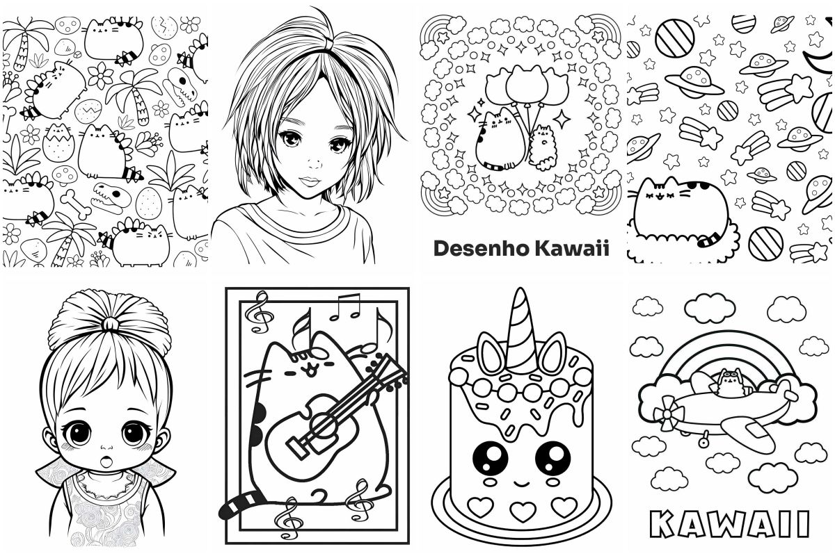 Kawaii coloring pages