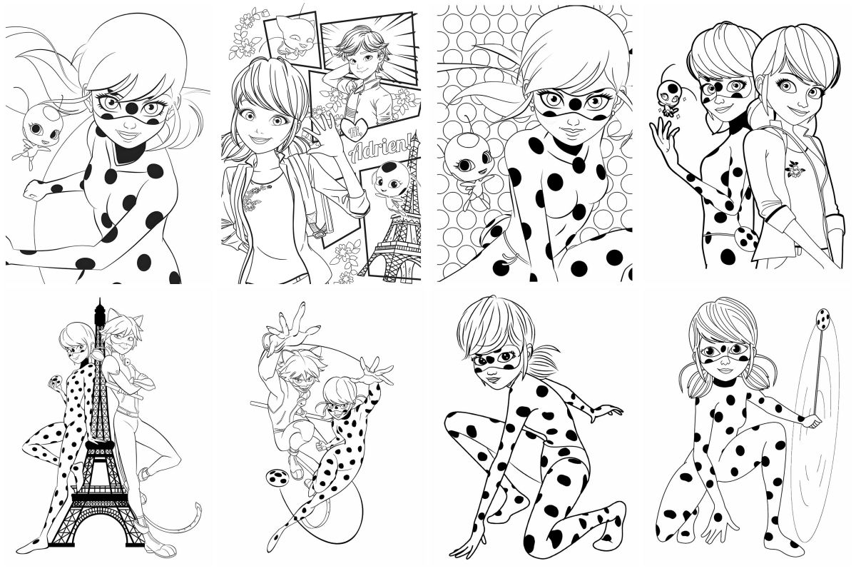 Lady bug coloring pages