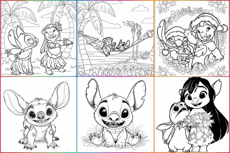 coloringpages Lillo and Stich coloring pages