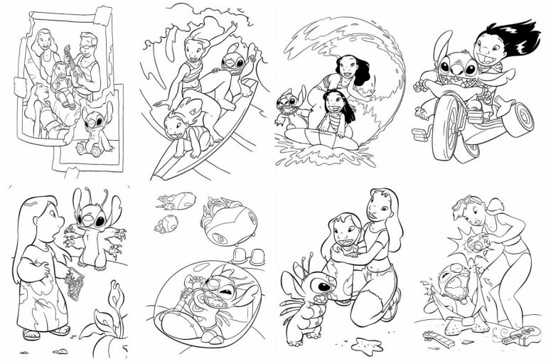 coloringpages Lillo and Stich coloring pages