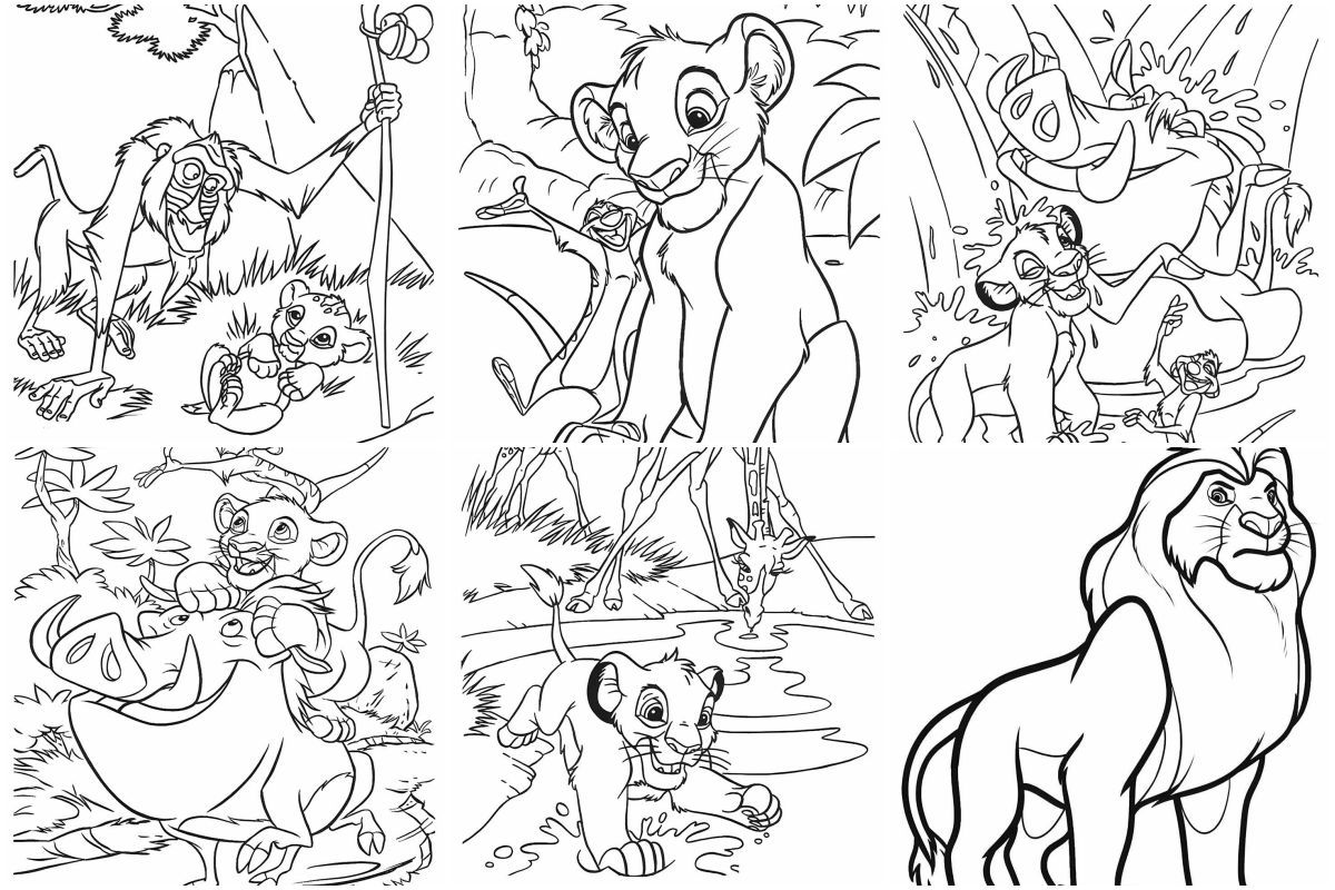 coloringpages Lion king coloring pages