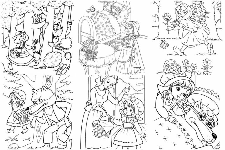 coloringpages Little red hat coloring pages