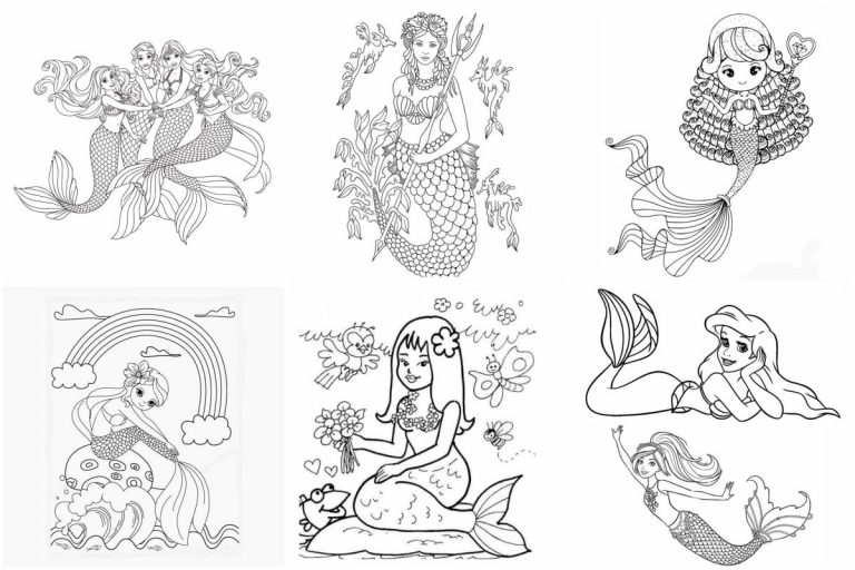 coloringpages Mermaid coloring pages