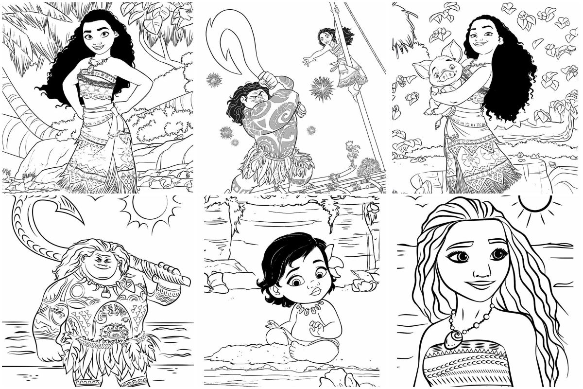 coloringpages Moana coloring pages