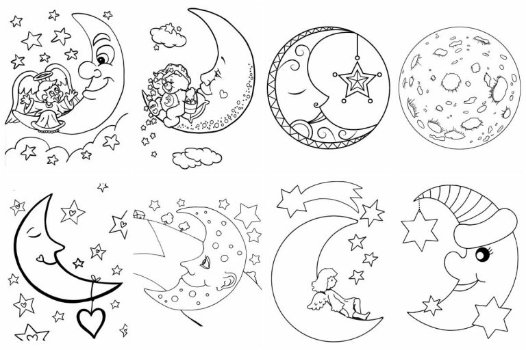 coloringpages Moon coloring pages