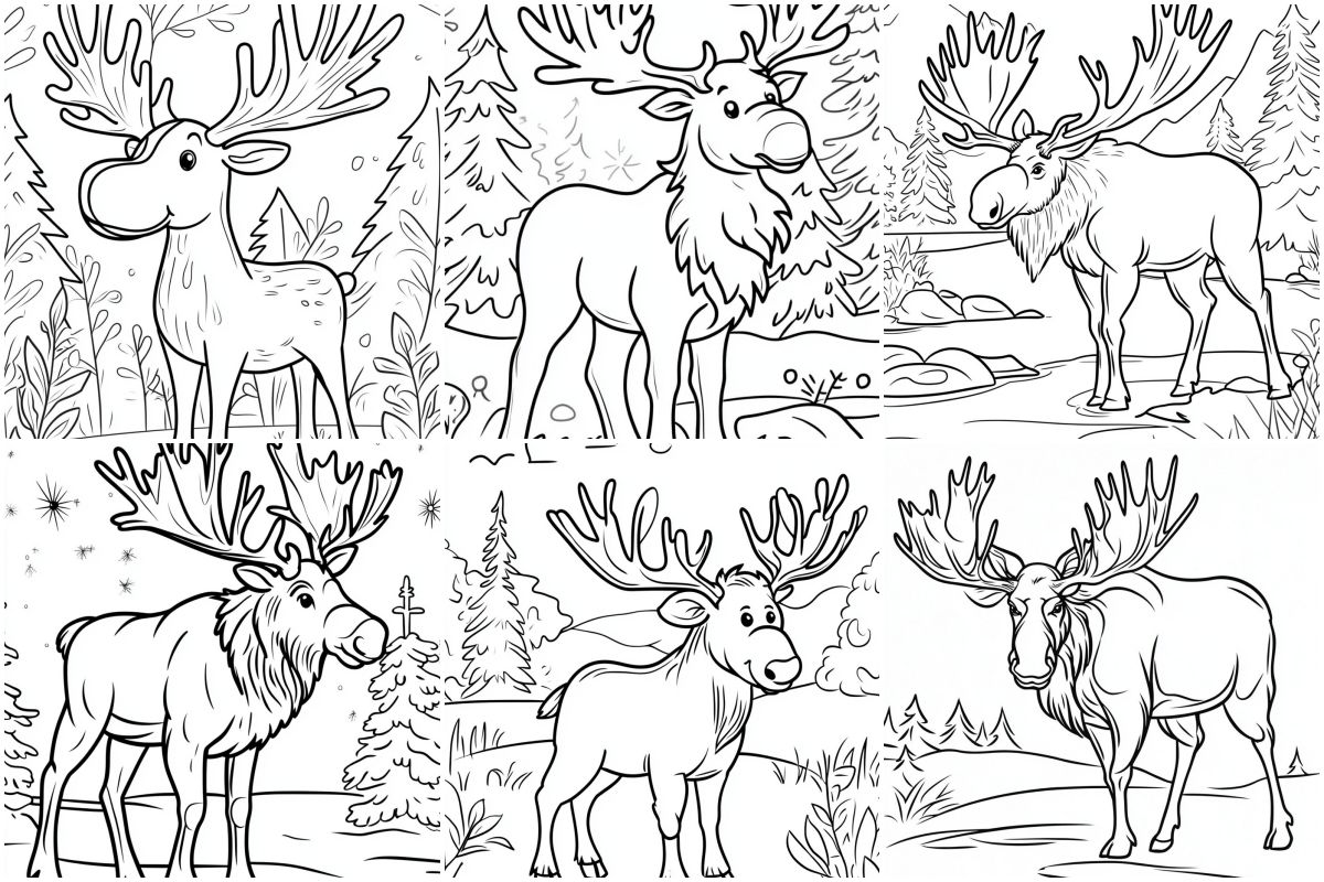 coloringpages Moose coloring pages