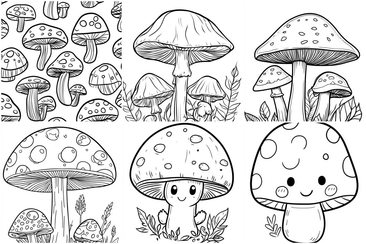 coloringpages Mushroom coloring pages