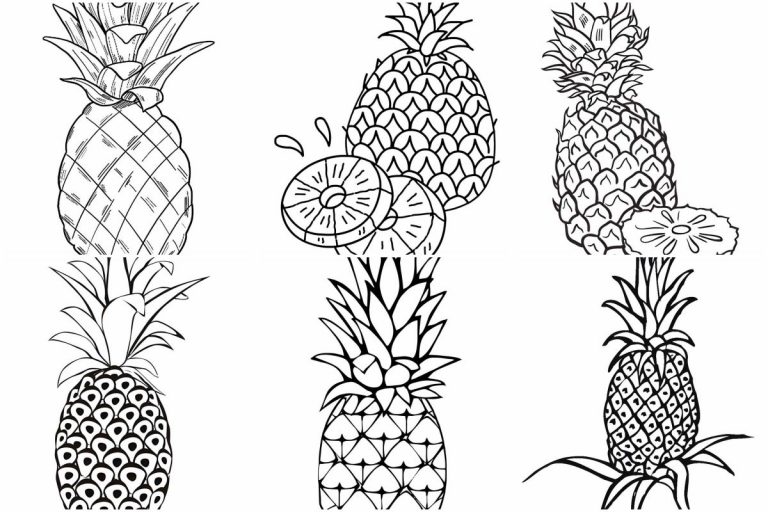 coloringpages Pineapple coloring pages