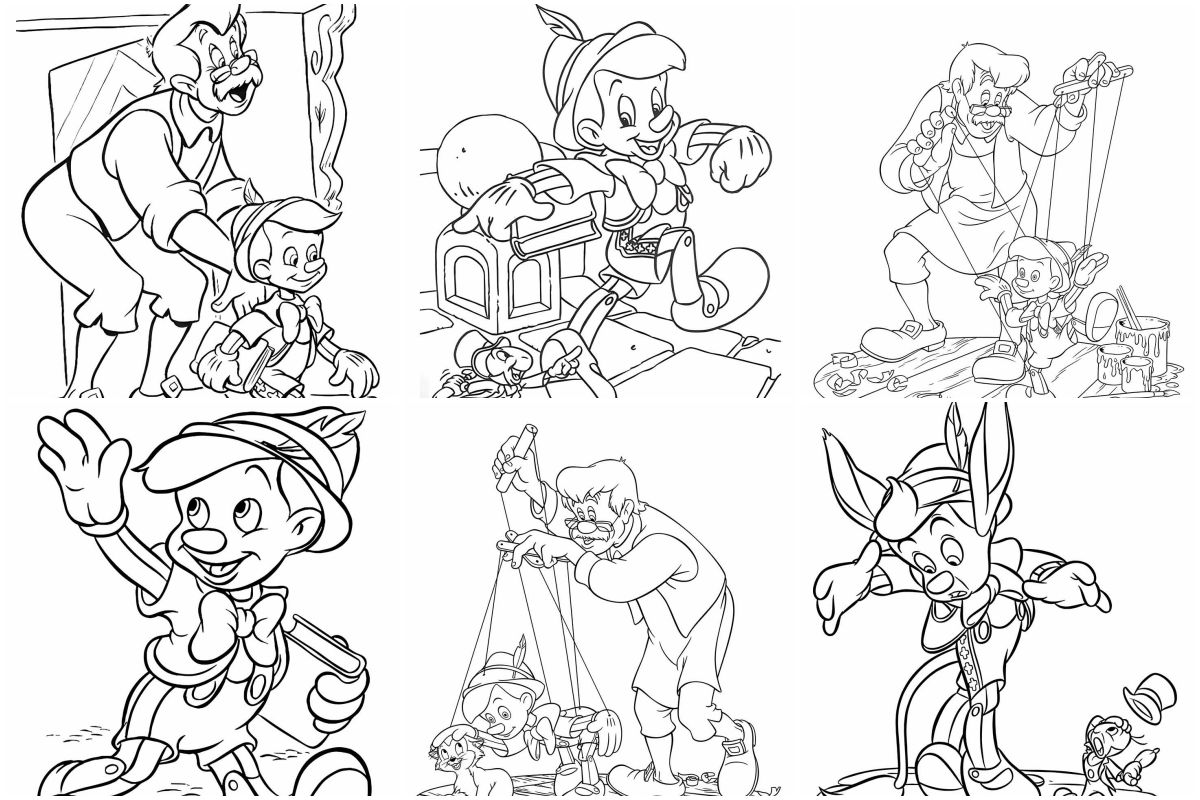 coloringpages Pinocchio coloring pages