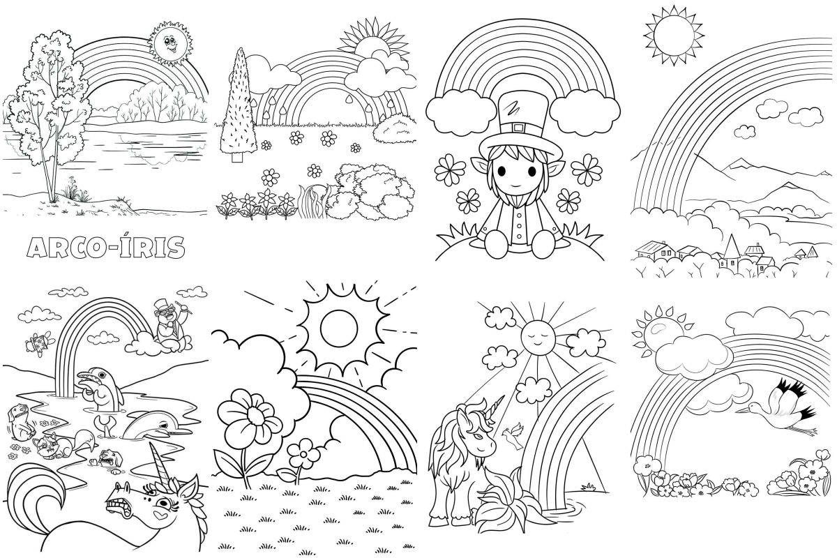 coloringpages Rainbow coloring pages