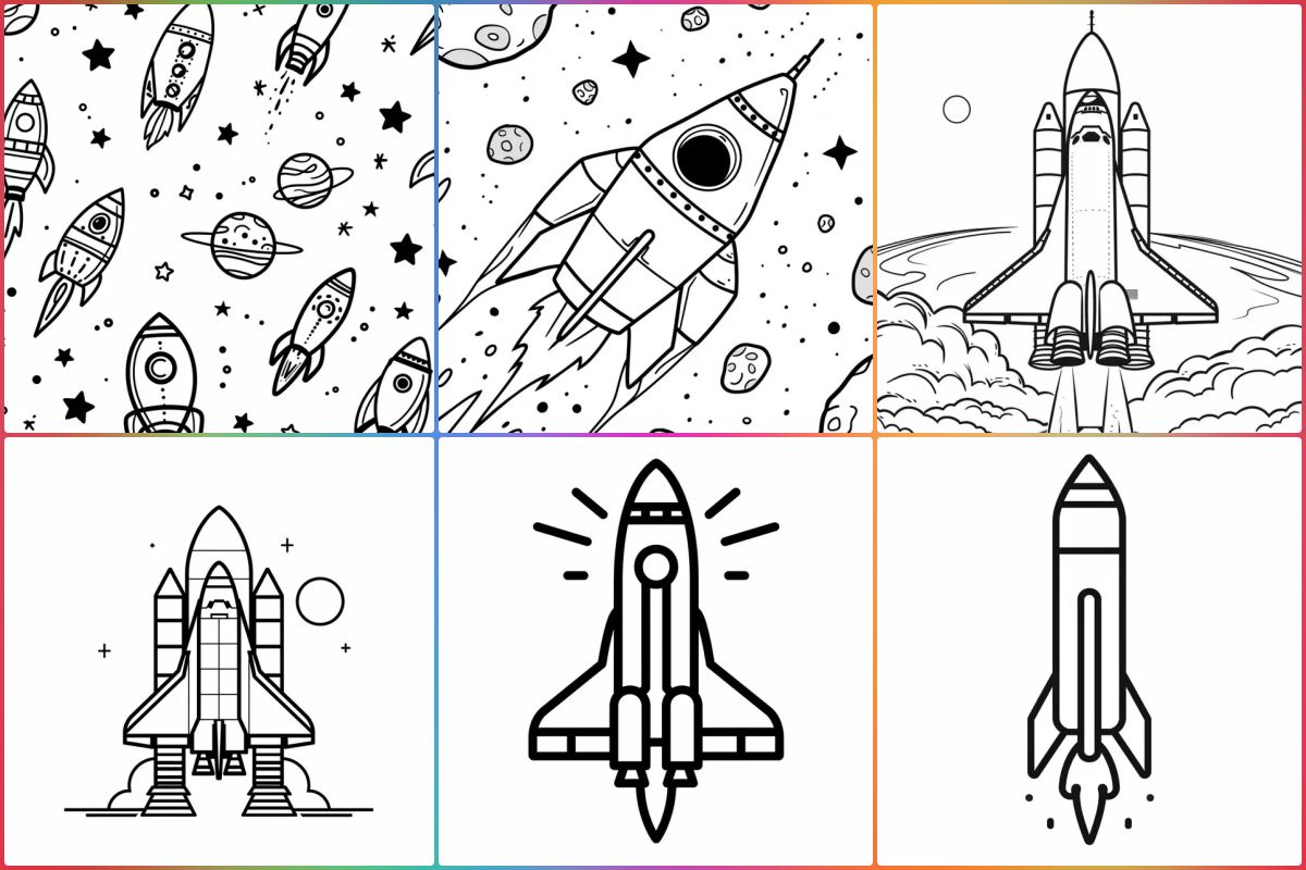 coloringpages Rocket coloring page