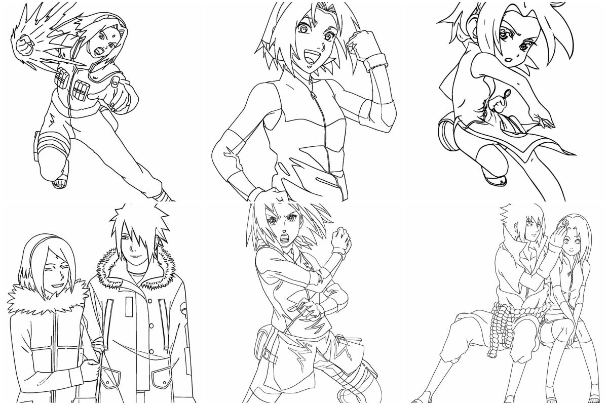 coloringpages Sakura Haruno coloring pages