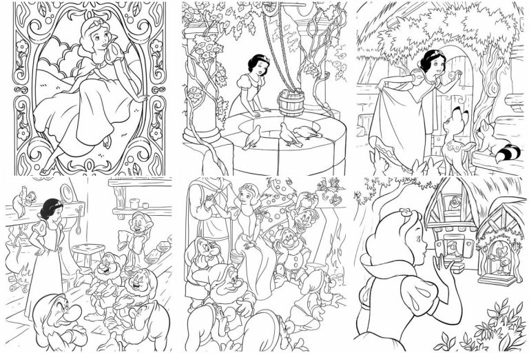 coloringpages Snow white coloring pages