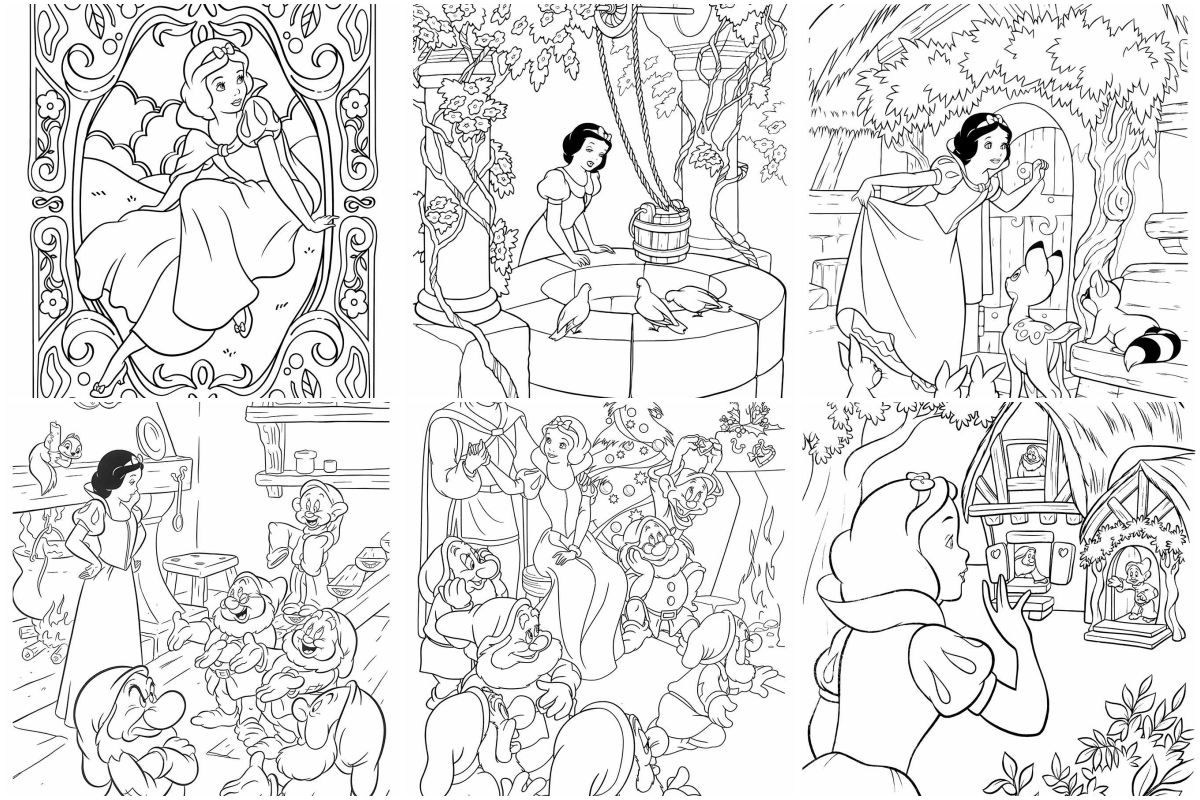 coloringpages Snow white coloring pages