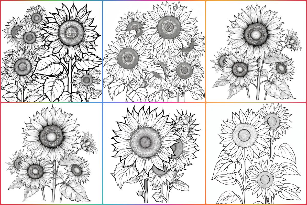 Sunflower Coloring Pages