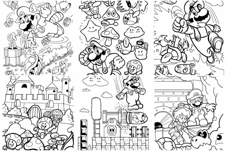 coloringpages Super Mario Bros coloring pages