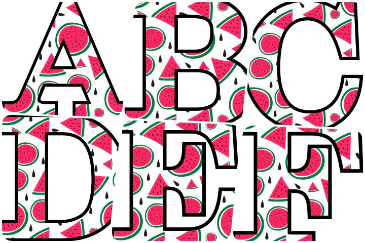 Free Printable Watermelon Alphabet